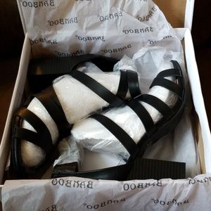 Strapped up shortie heels